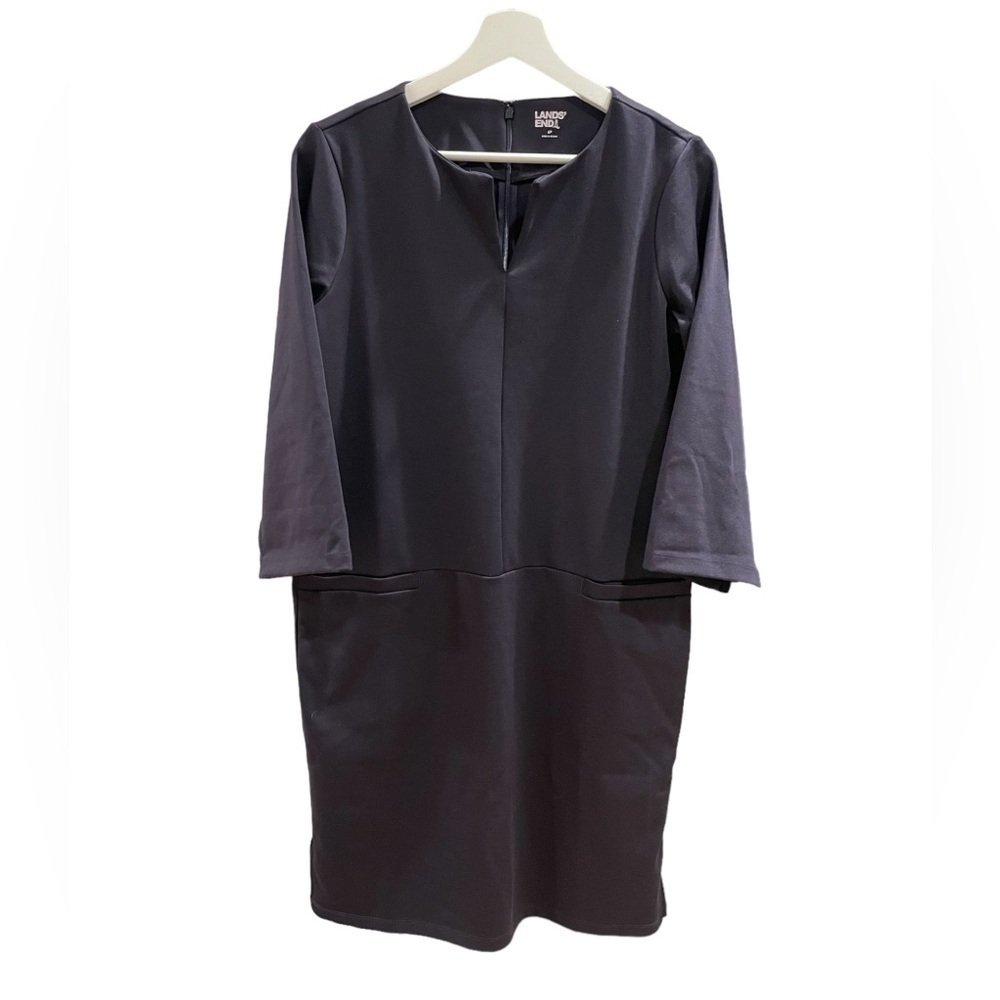 Land’s End Navy 3/4 Sleeve Midi Dress Size 6 Petite